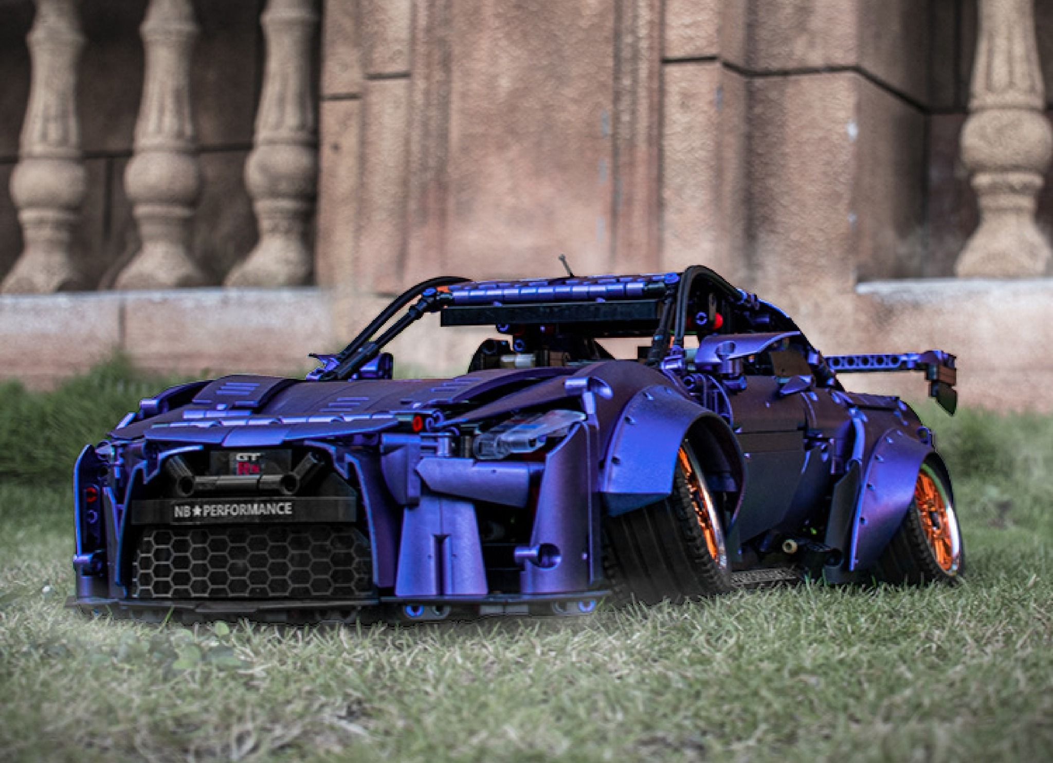 Mô hình xe ô tô lắp ghép Nissan GTR R35 JDM body kit 2382 pcs tỉ lệ 1:10 LG022