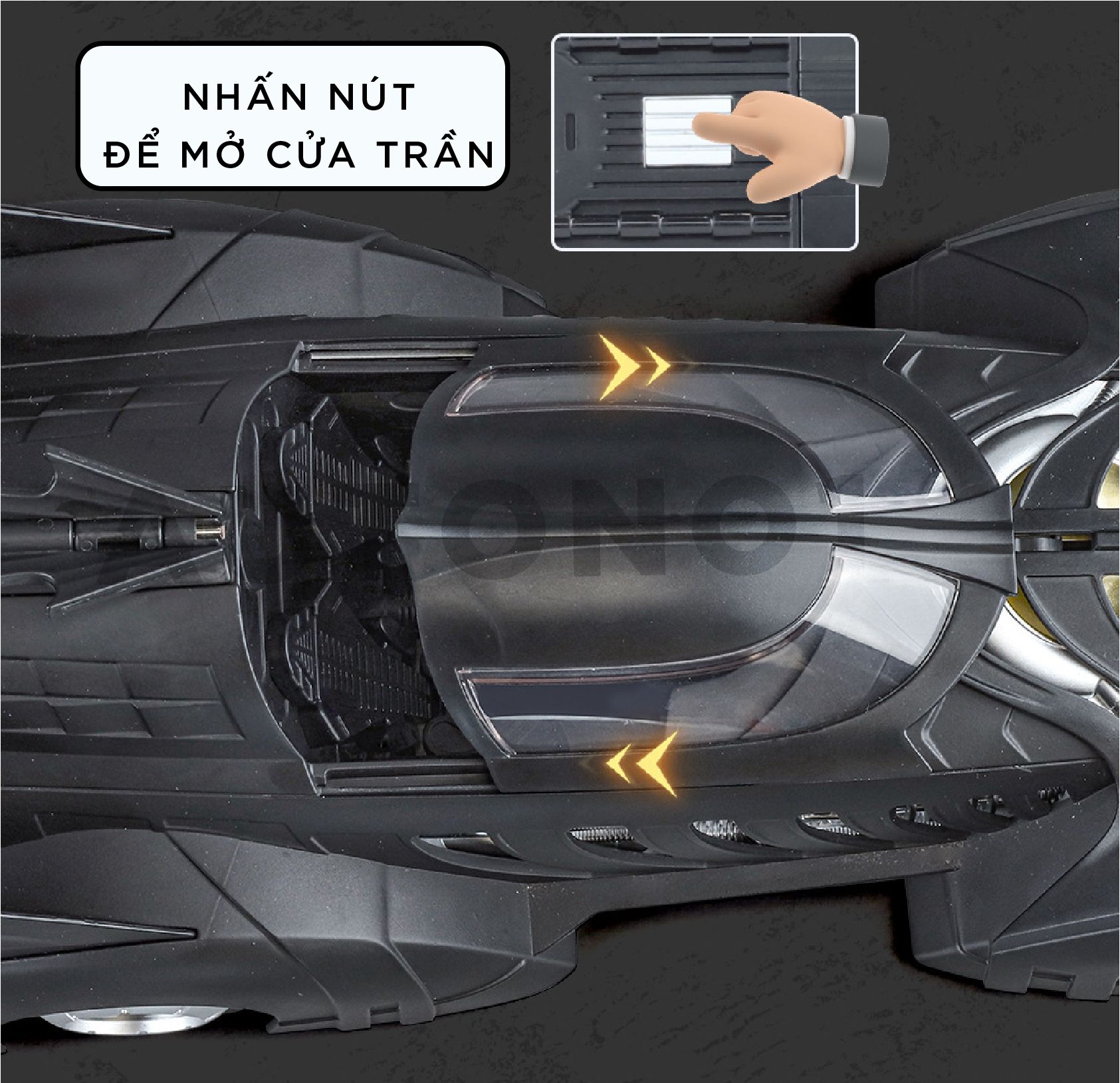 Mô hình xe Batman Batmobile 1995s phun khói - có đèn - âm thanh tỉ lệ 1:18 Alloy Model OT18023