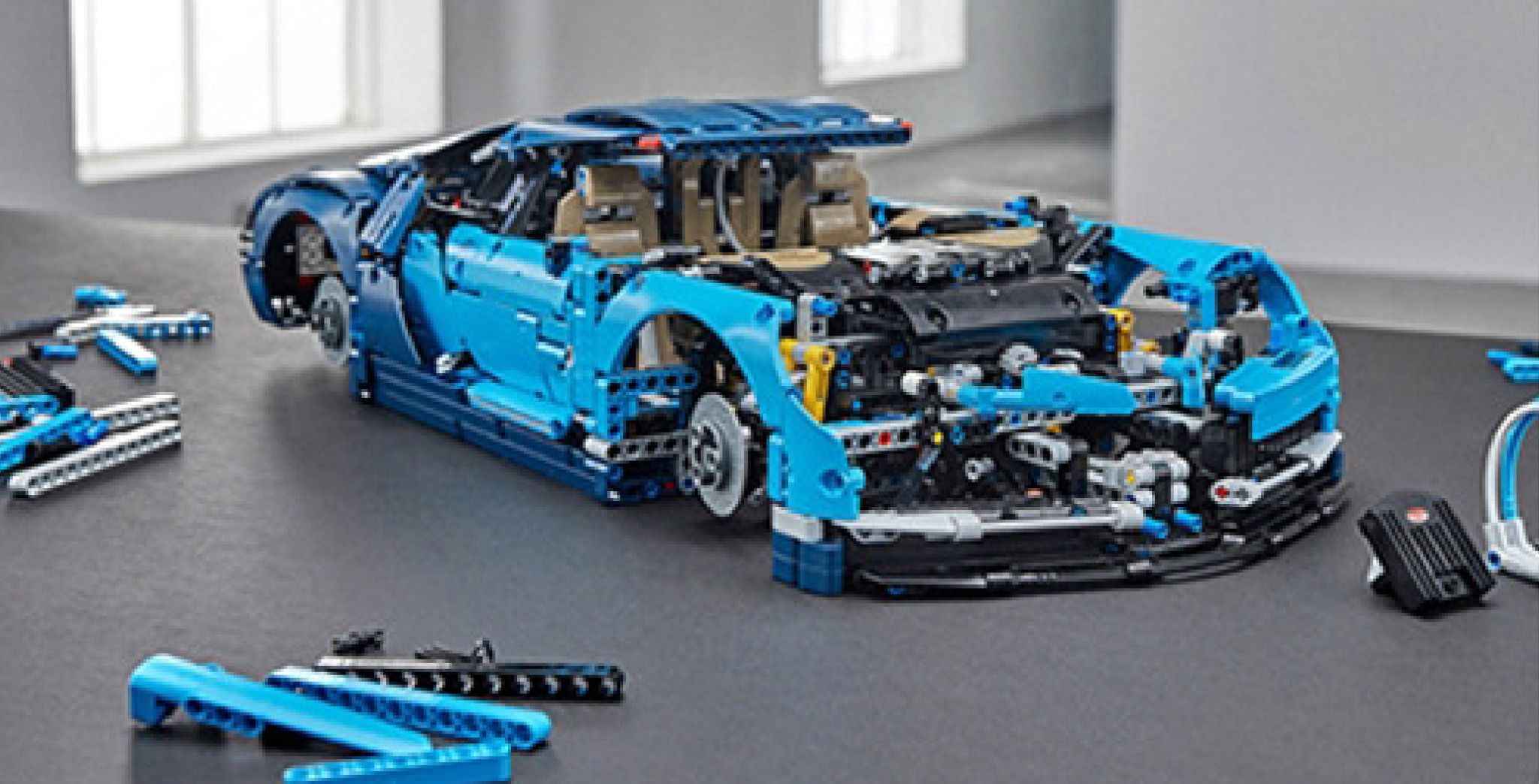  Mô hình xe ô tô lắp ghép Bugatti Chiron 4031 pcs tỉ lệ 1:5 LG015 
