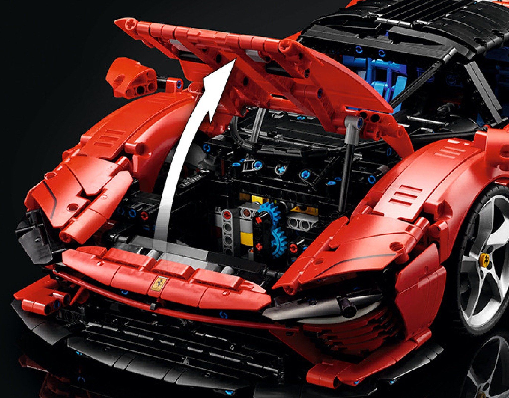 Mô hình xe ô tô lắp ghép Ferrari Daytona Sp3 race 3778 pcs tỉ lệ 1:5 LG016