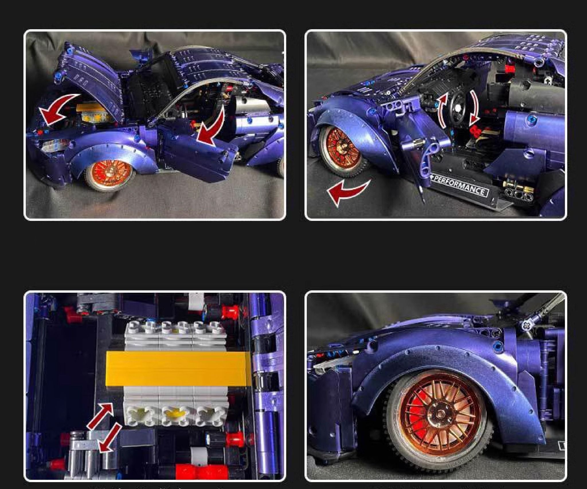 Mô hình xe ô tô lắp ghép Nissan GTR R35 JDM body kit 2382 pcs tỉ lệ 1:10 LG022