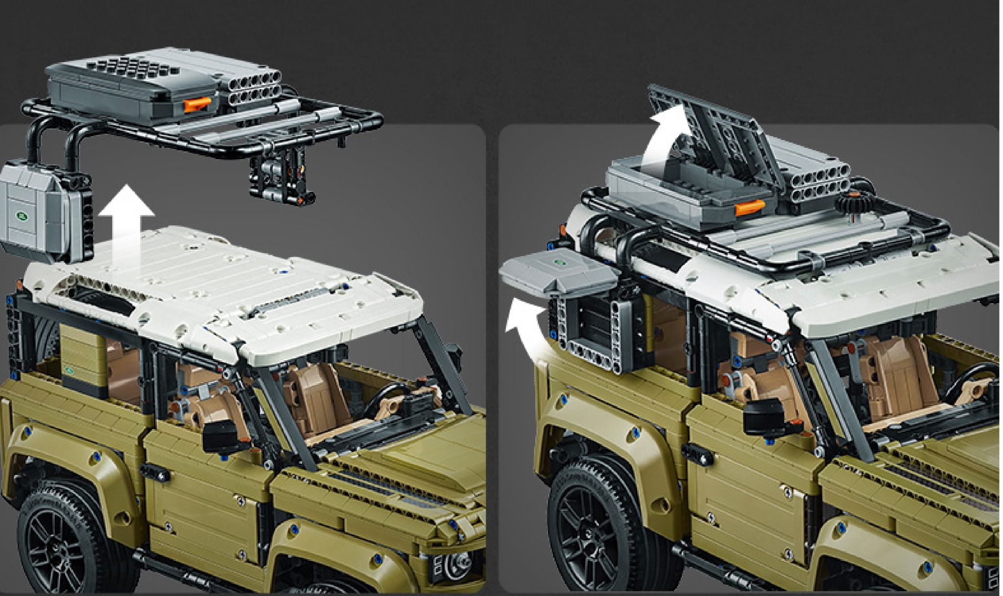  Mô hình xe ô tô lắp ghép Land Rover Defender 2573 pcs tỉ lệ 1:5 LG017 