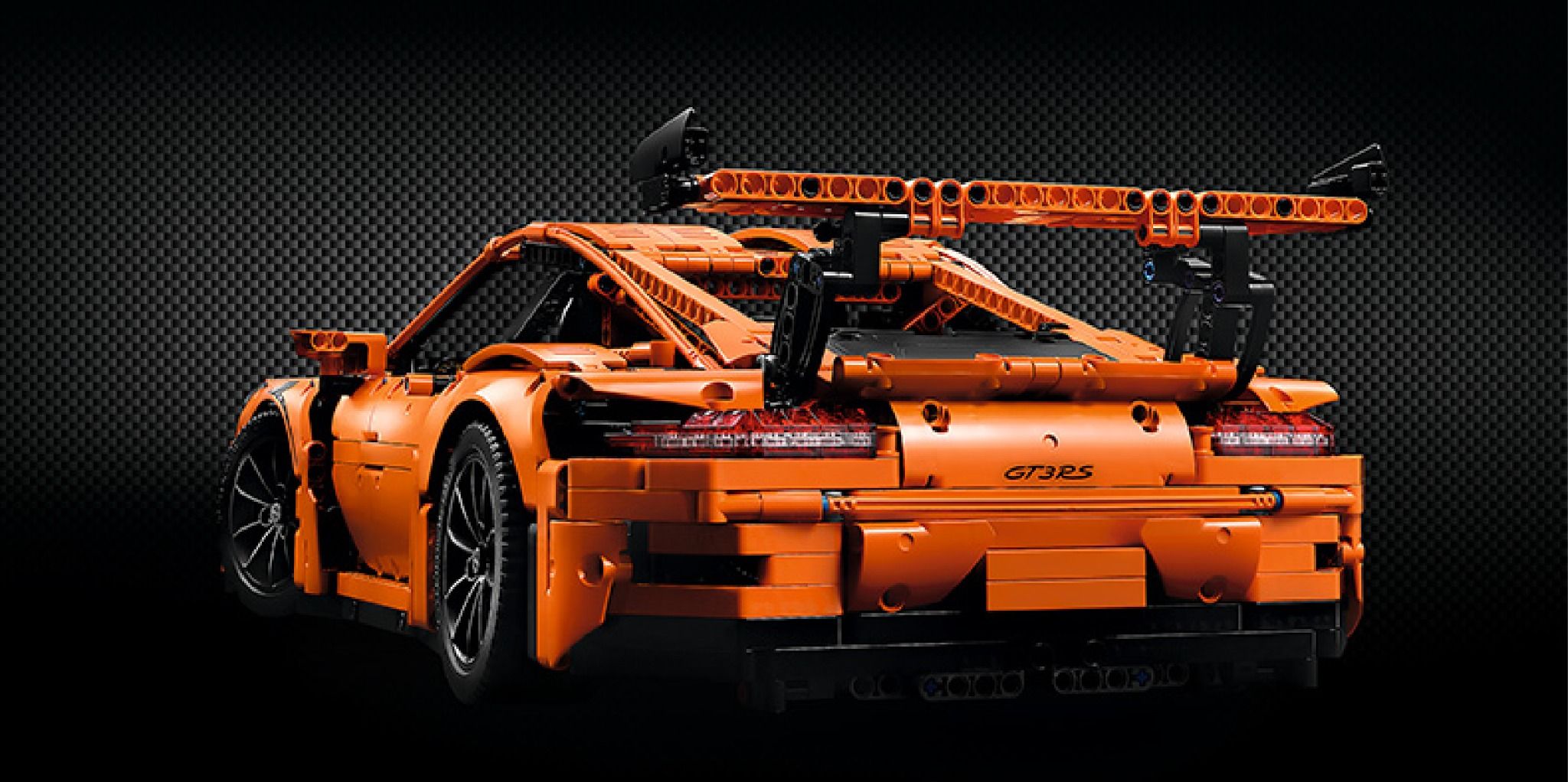  Mô hình xe ô tô lắp ghép Porsche 911 Gt3 RS Orange 2758 pcs tỉ lệ 1:8 LG024 