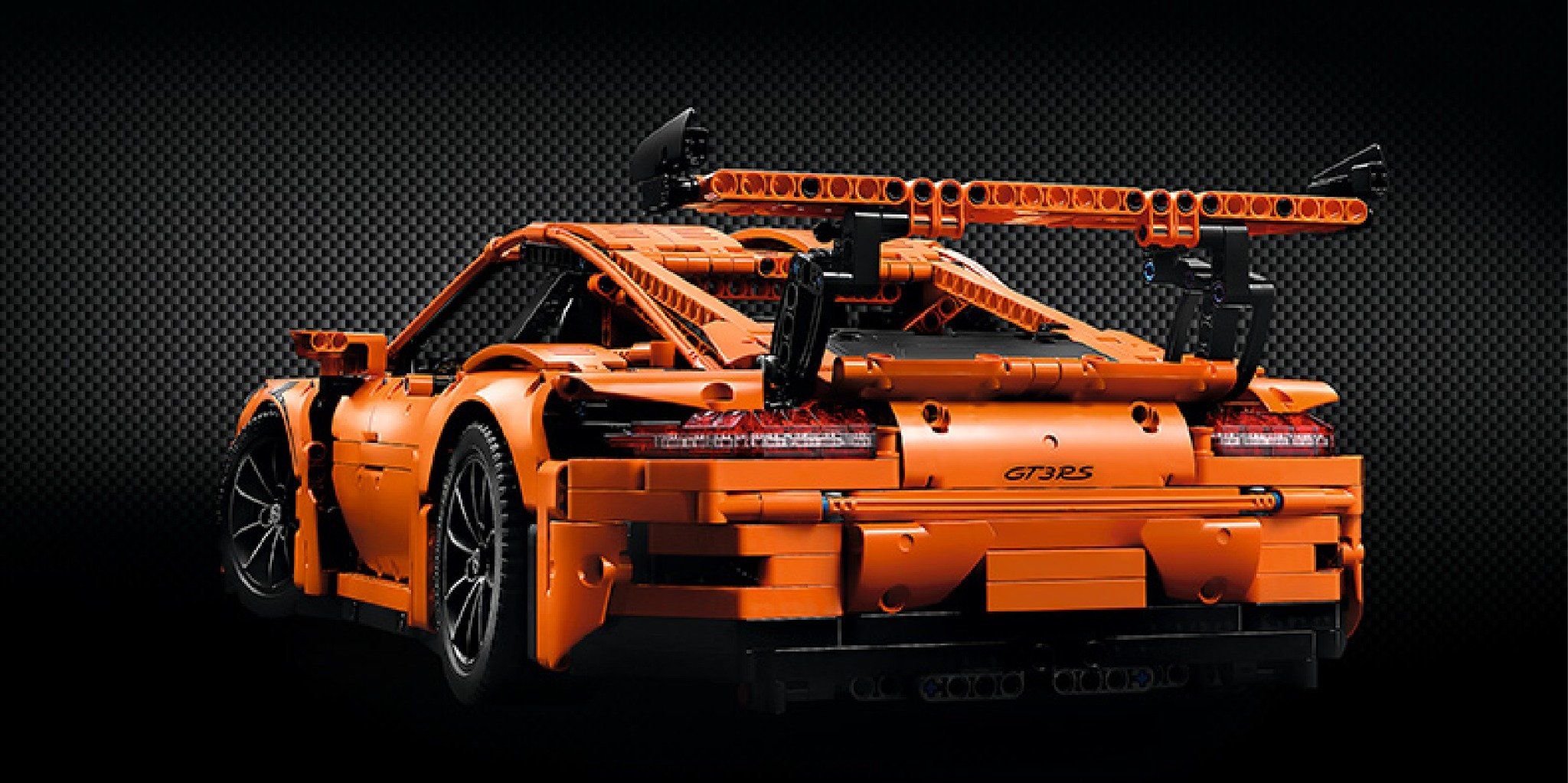  Mô hình xe ô tô lắp ghép Porsche 911 Gt3 RS Orange 2758 pcs tỉ lệ 1:8 LG024 