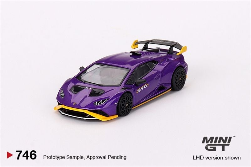 Mô hình xe Lamborghini Huracán STO Viola Pasifae tỉ lệ 1:64 MiniGT MGT00746