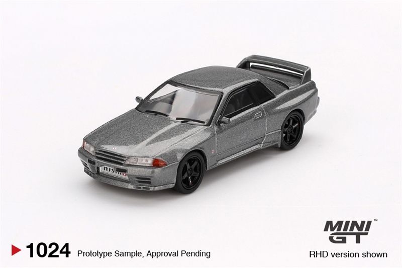 Mô hình xe Nissan Skyline GT-R (NISMO BNR32 CRS Version) Dark Metal Gray tỉ lệ 1:64 MiniGT MGT001024