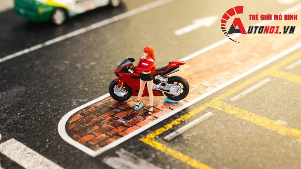 Diorama mặt đường/ bãi đỗ xe parking in PP cán mờ chống nước bụi bẩn khổ dài 20x60cm cho xe mô hình 1:64 DR030