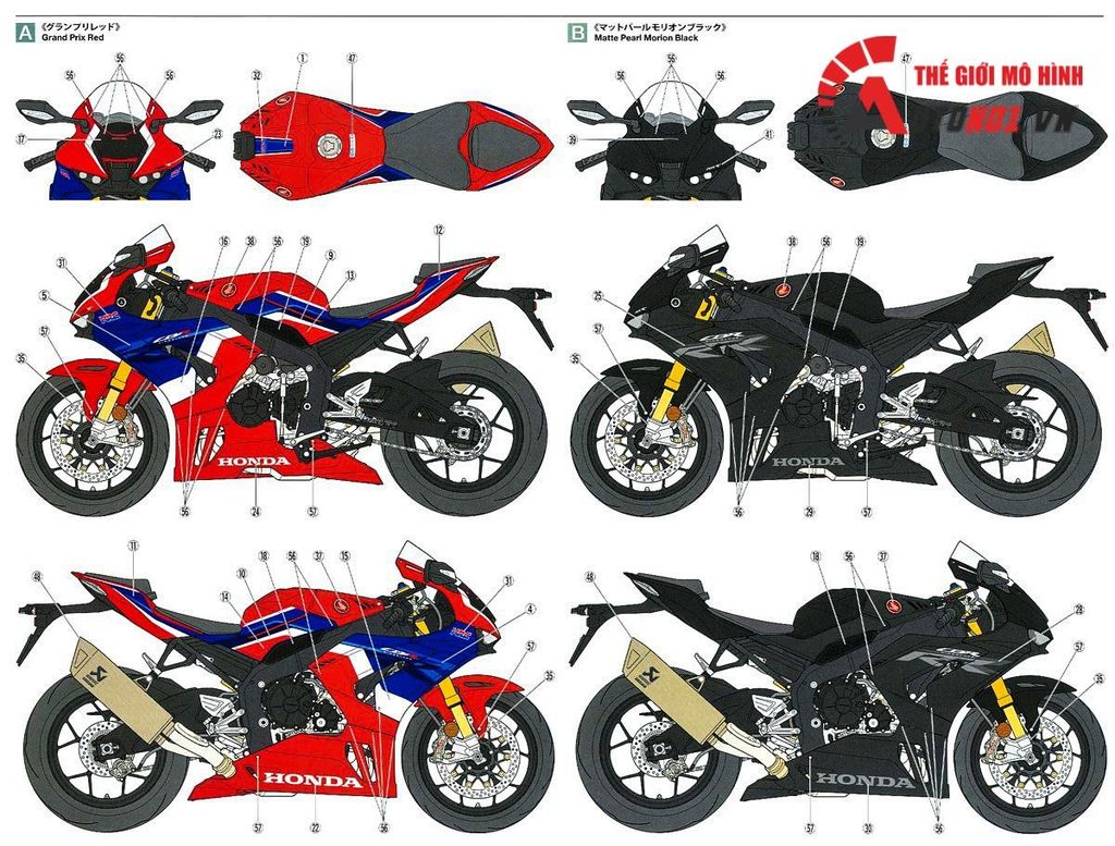 MÔ HÌNH KIT HONDA CBR1000RR FIREBLADE 1:12 TAMIYA 7223