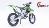  Mô hình xe cào cào Kawasaki KX450F green tỉ lệ 1:12 Maisto 1499 