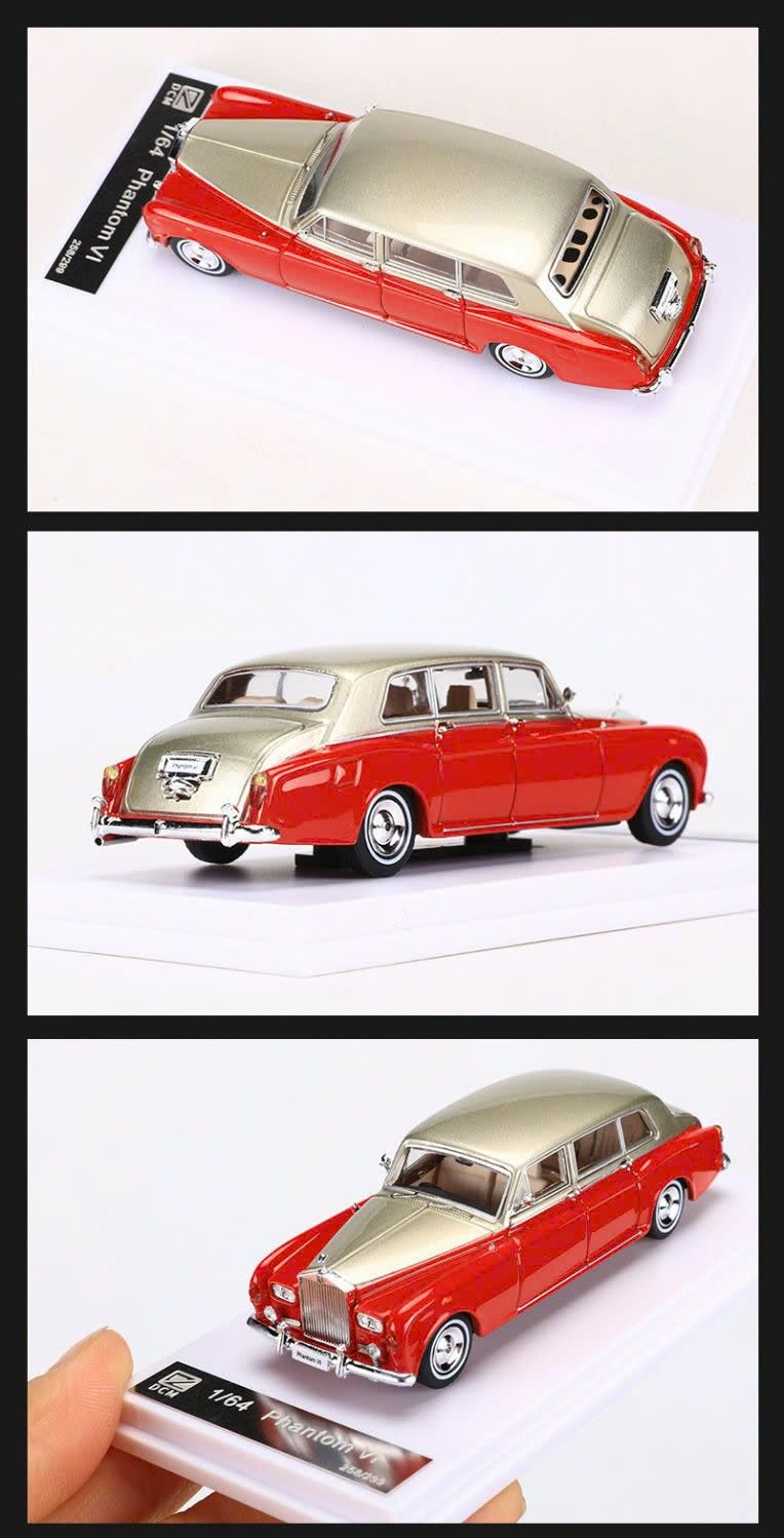 Mô hình xe Rolls Royce Phantom VI 6th Generation có hộp mica tỉ lệ 1:64 OT64014 DCM Model