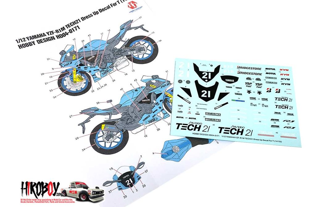 DECAL NƯỚC YAMAHA YZF-R1M 1:12 DC143