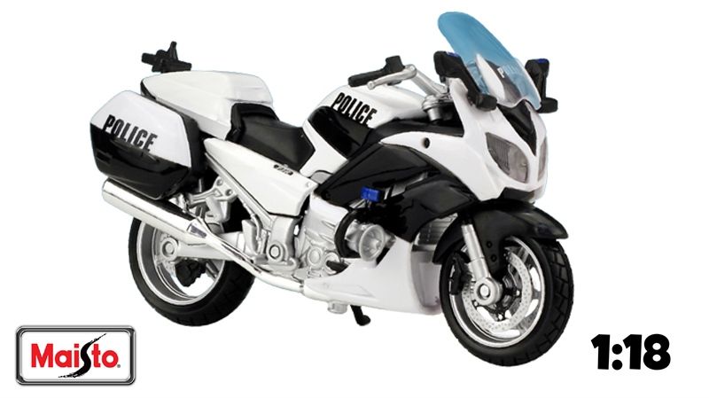 Mô hình xe mô tô cảnh sát police Yamaha FJR 1300 usa tỉ lệ 1:18 Maisto MT046