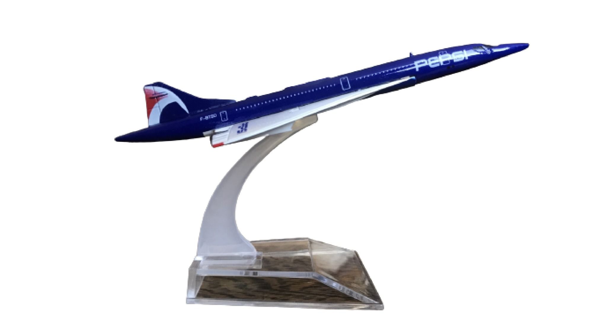 Mô hình máy bay phản lực Concorde Pepsi France – British airway 16cm MB16163