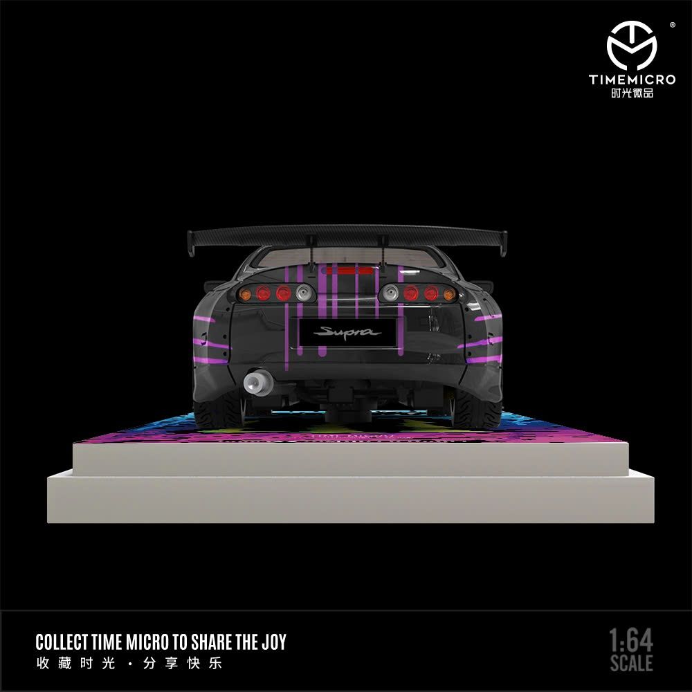 Mô hình xe Toyota Supra A80Z Black Ghost Claw Monster limited 999pcs tỉ lệ 1:64 Time micro TM644440