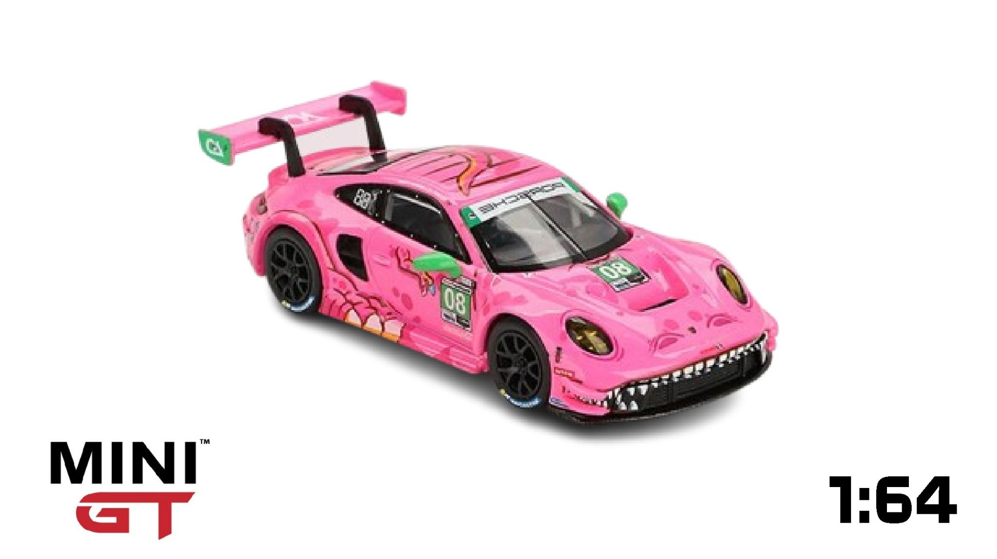 Mô hình xe Porsche 911 GT3 R #80 AO Racing 2023 IMSA VIRginia Roxy tỉ lệ 1:64 MiniGT MGT00872