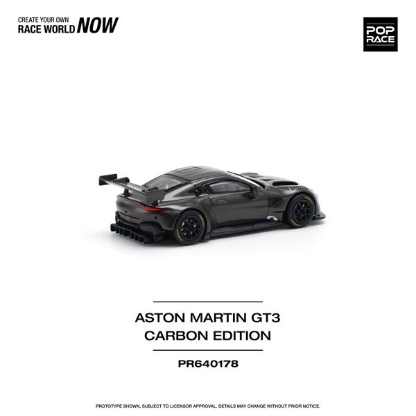 Mô hình xe ASTON MARTIN VANTAGE GT3 - CARBON EDITION tỉ lệ 1:64 Poprace PR640178