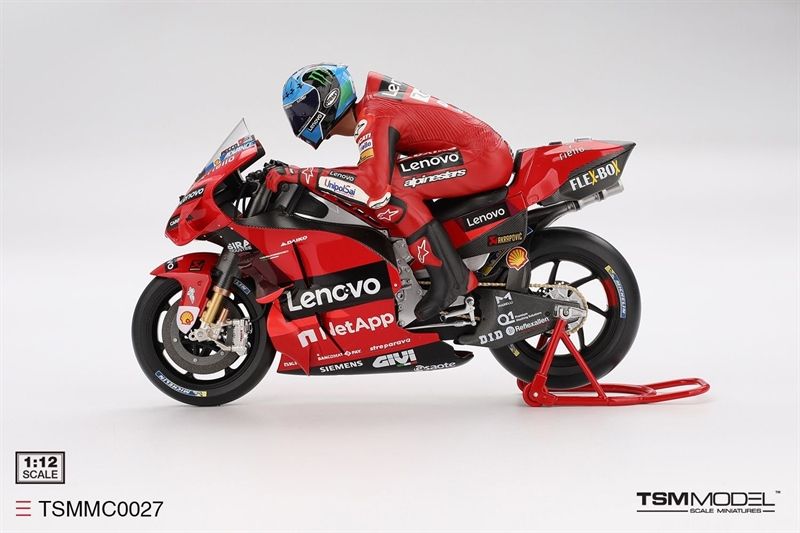 Mô hình xe mô tô cao cấp Ducati Desmosedici GP22 No.63 Ducati Lenovo Team Moto GP 2022 GRAN PREMIO D'ITALIA Rider tỉ lệ 1:12 TSM TSMMC0027