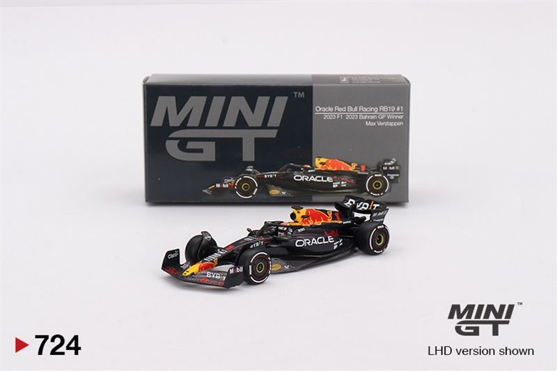 Mô hình xe Oracle Red Bull Racing RB19 #1 Max Verstappen 2023 F1 2023 Bahrain GP Winner tỉ lệ 1:64 MINIGT MGT00724-CH