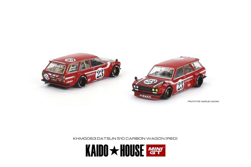 Mô hình xe Datsun KAIDO 510 Wagon CARBON FIBER V2 tỉ lệ 1:64 Kaido House KHMG063 (Loose)