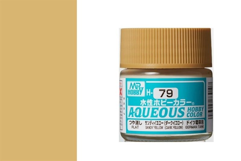 Acrylic H79 Sandy Dark Yellow sơn mô hình màu vàng cát đậm 10ml Mr.Hobby H79