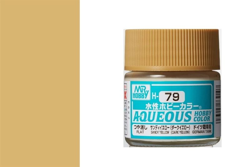 Acrylic H79 Sandy Dark Yellow sơn mô hình màu vàng cát đậm 10ml Mr.Hobby H79