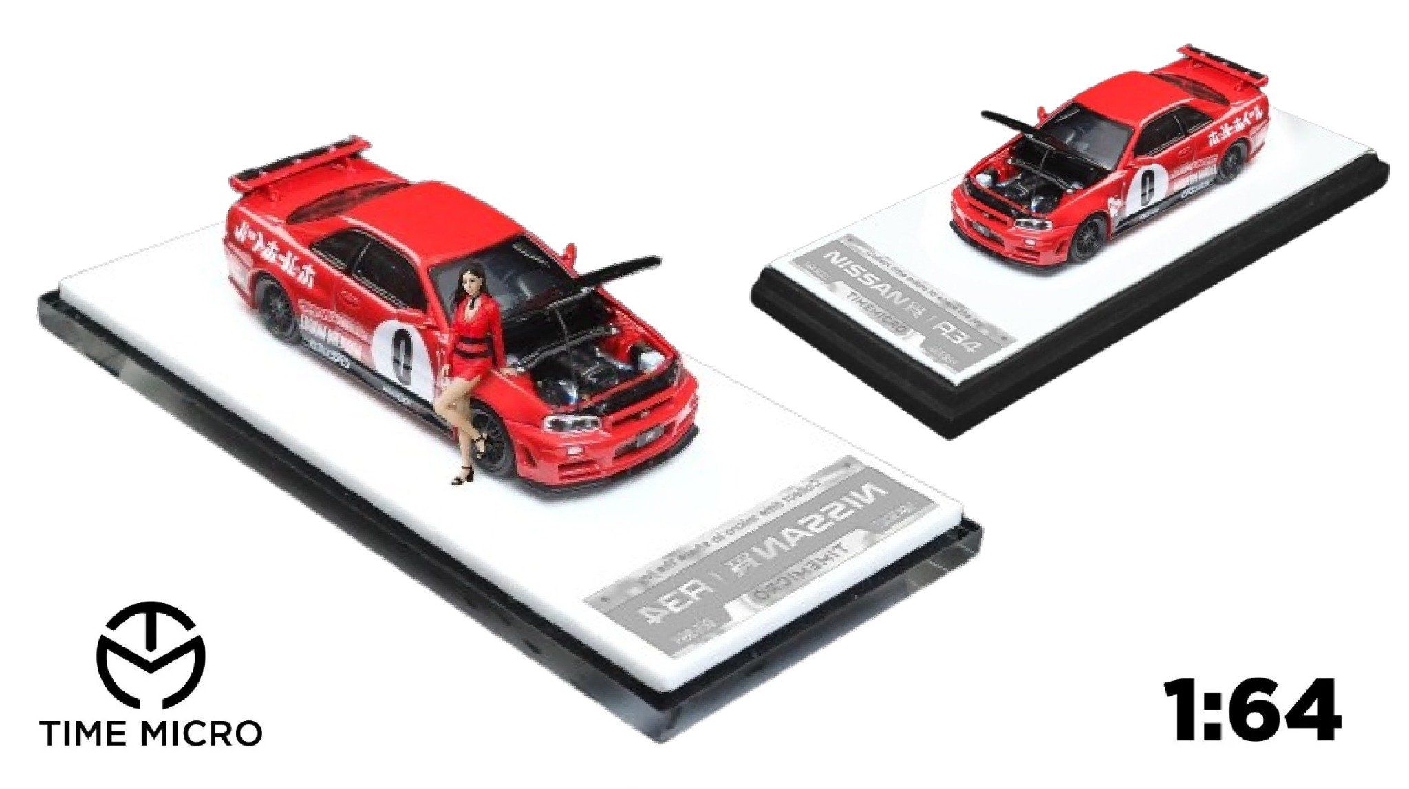 Mô hình xe Nissan Skyline GTR34 Z-tune (Red) tỉ lệ 1:64 Time Micro TM643431