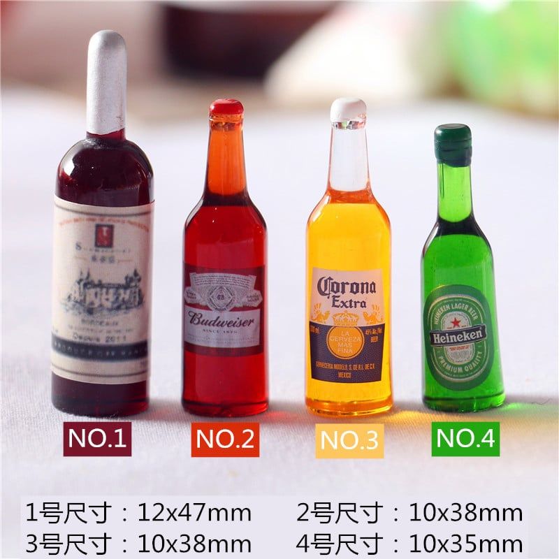 Phụ kiện decor mô hình chai bia, chai rượu DE035