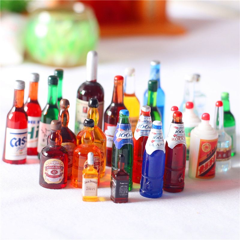Phụ kiện decor mô hình chai bia, chai rượu DE035