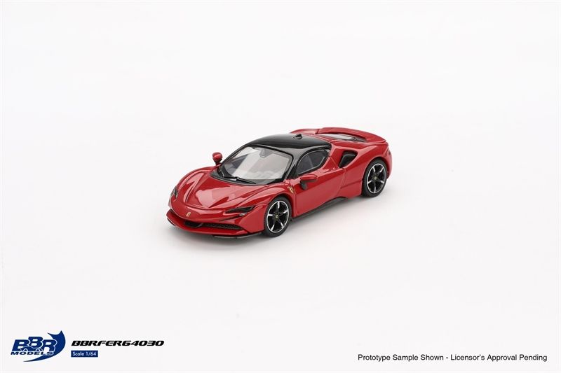 Mô hình xe Ferrari SF90 Rosso Corsa tỉ lệ 1:64 BBR model BBRFER64030