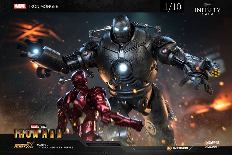 Mô hình nhân vật Marvel Iron man người sắt Iron Monger Iron man 1 SHF tỉ lệ 1:10 23CM ZD Toys FG262