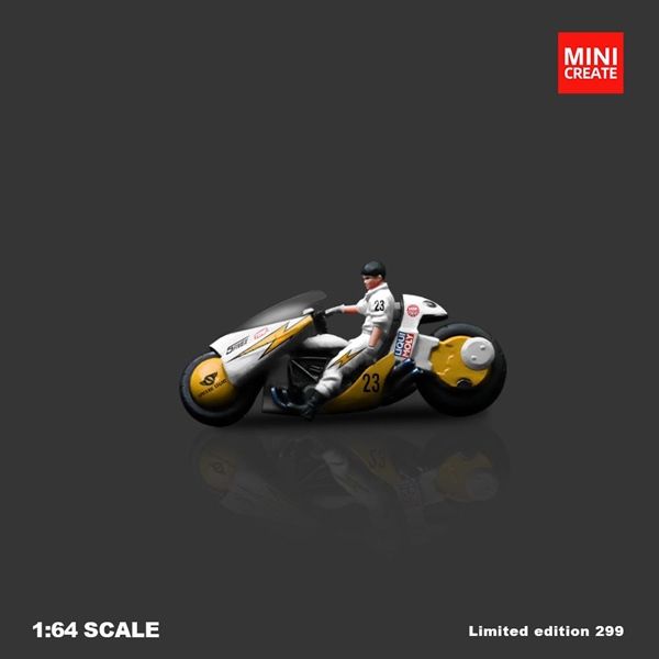 Mô hình xe và nhân vật figure Akira locomotive set with lightning tỉ lệ 1:64 MINI Create MC001