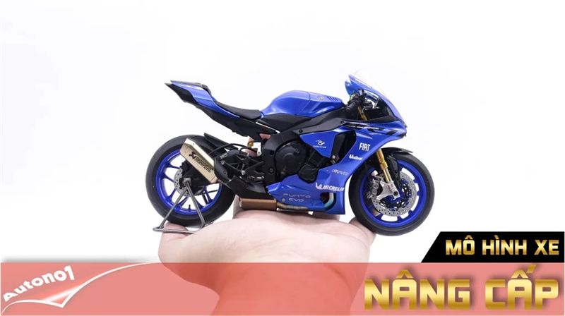 Mô hình xe Yamaha Yzf R1m Blue 1:12 Tamiya D123e