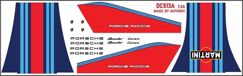  Decal nước độ Martini cho Porsche Boxster - CaRRera DC513 