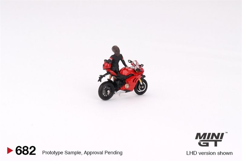 Mô hình xe Ducati Panigale V4 S w/ Ducati Girl tỉ lệ 1:64 MiniGT MGT00682-CH