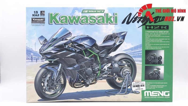 Mô hình kit mô tô Kawasaki H2r chưa sơn 1:9 Meng 5589i