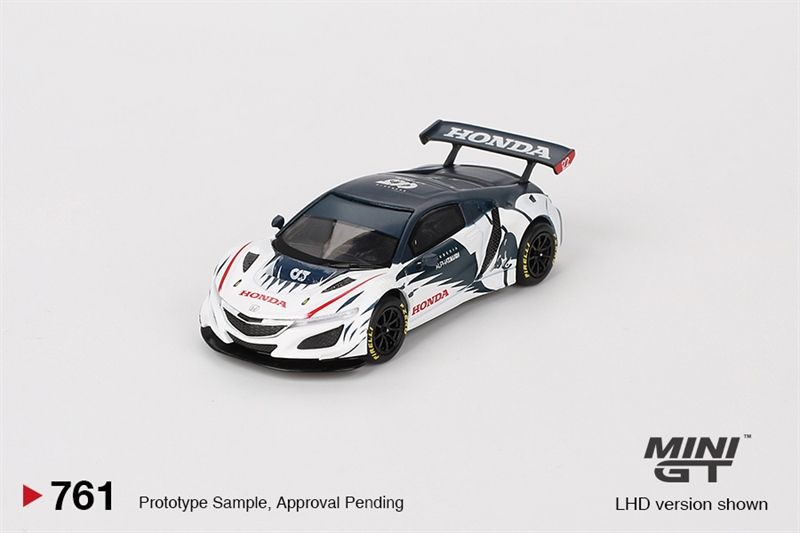 Mô hình xe Honda NSX GT3 EVO AlphaTauri Yuki Tsunoda 2023 Red Bull Formula Nurburgring tỉ lệ 1:64 MiniGT MGT00761