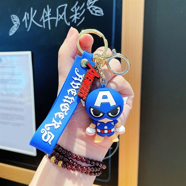 Móc khóa nhựa dẻo - silicon siêu anh hùng Marvel Đội trưởng Mỹ Captain american Avengers MK006
