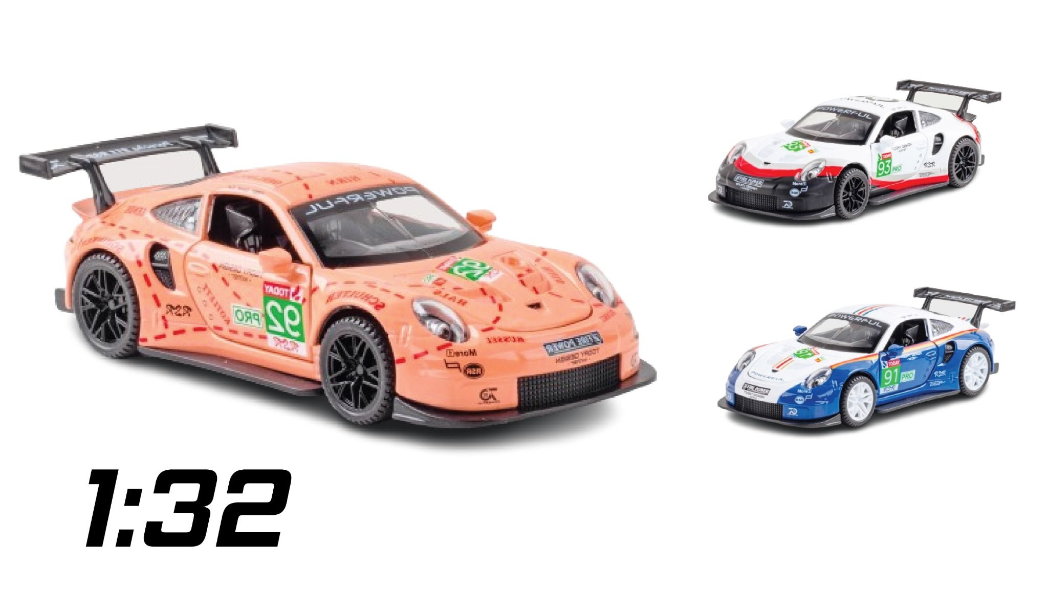  Mô hình xe Porsche 911 RSR tỉ lệ 1:32 Alloy Model OT423 