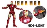  Mô hình nhân vật Marvel Iron man người sắt có đèn MK4 Mark IV Avengers SHF tỉ lệ 1:10 18CM ZD Toys FG263 