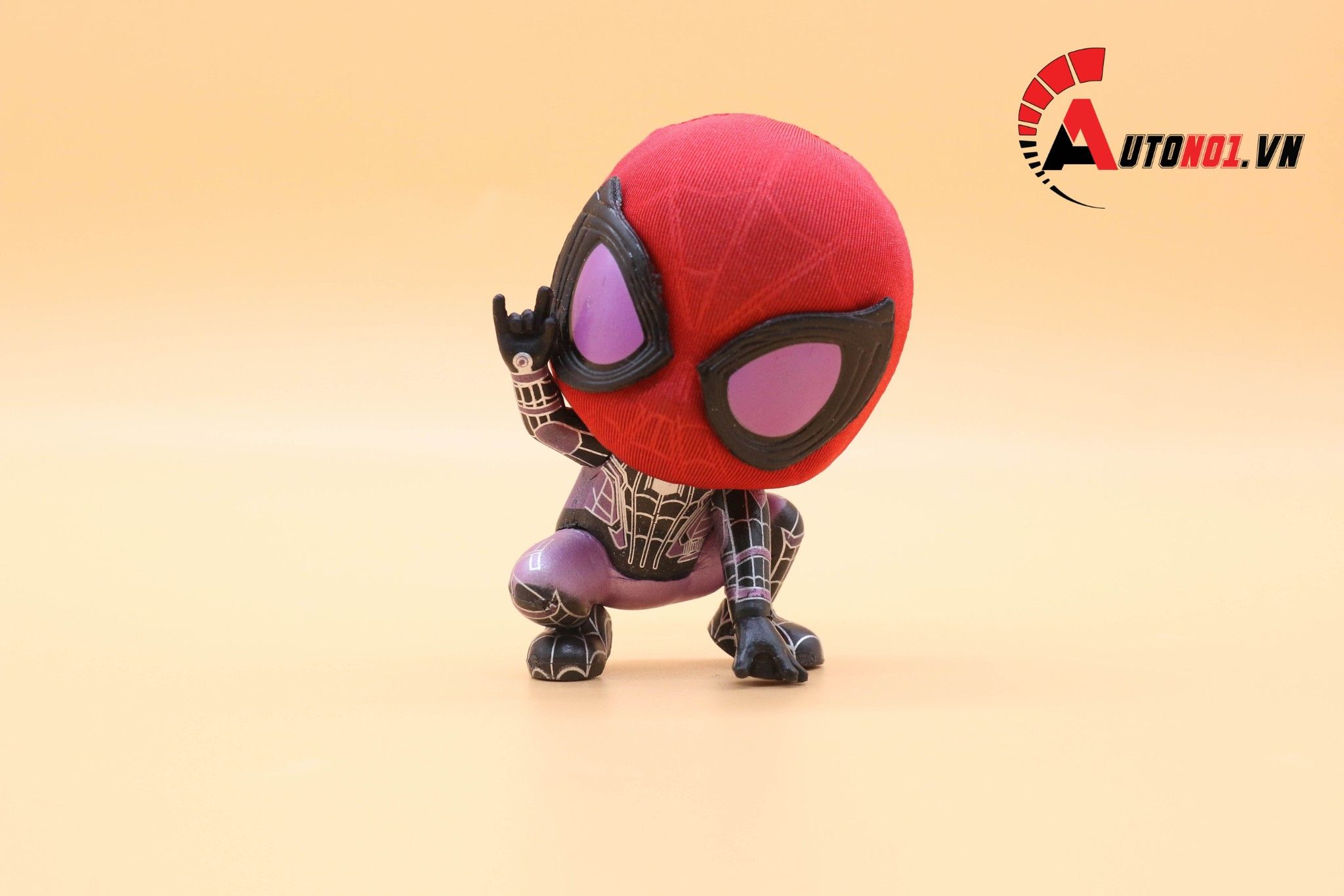  Mô hình nhân vật Spiderman Đầu Bự Black Purple 8cm 6215 