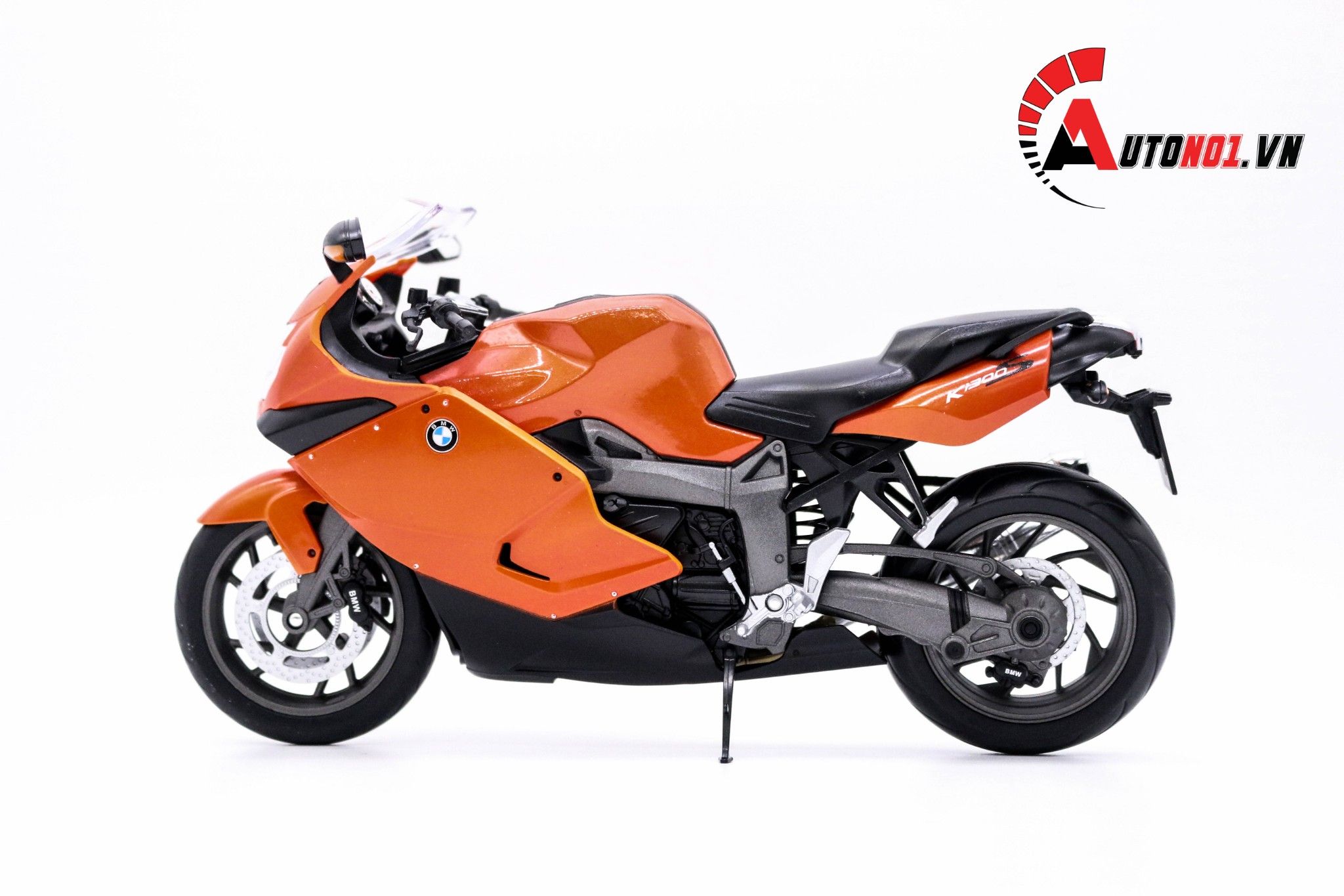  Mô hình xe Mô tô BMW K1300S orange 1:10 Welly 1745 