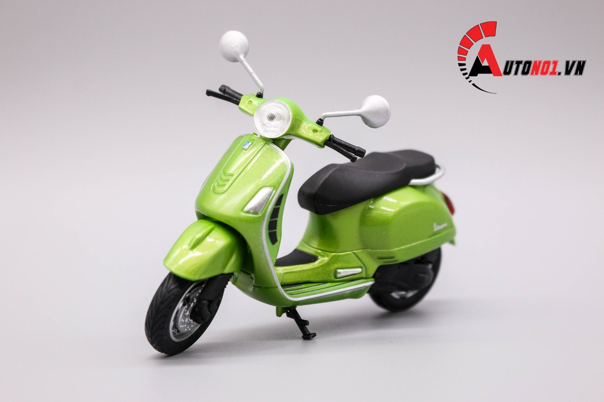 Mô hình xe Vespa gts 125cc 2017 green 1:18 Welly MT078E