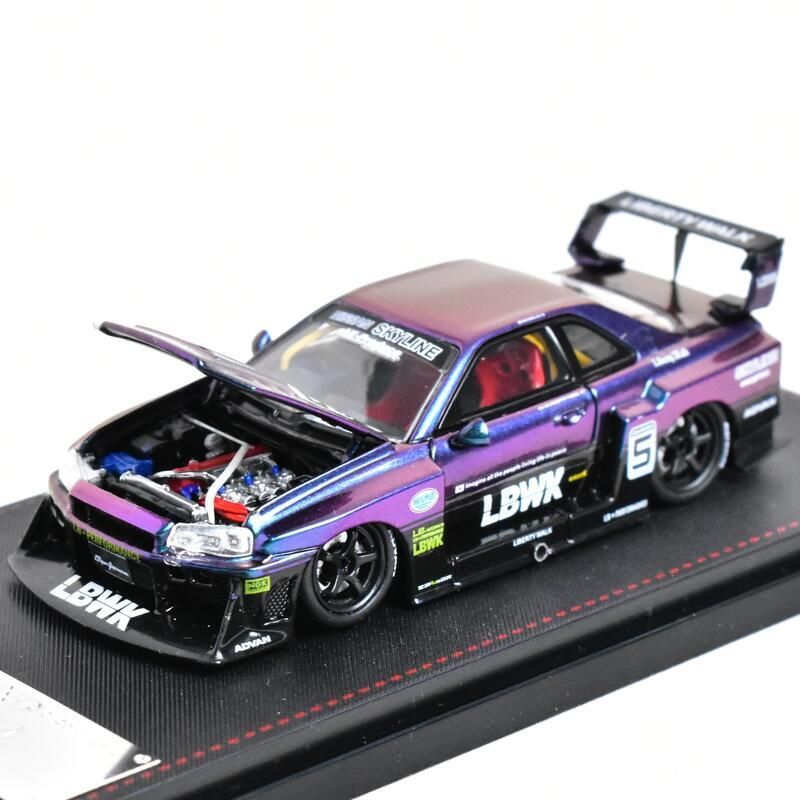 Mô hình xe Nissan Super Silhouette ER34 LBWK Chameleon #5 Special Limited Edition 499pcs tỉ lệ 1:64 Street weapon OT64074