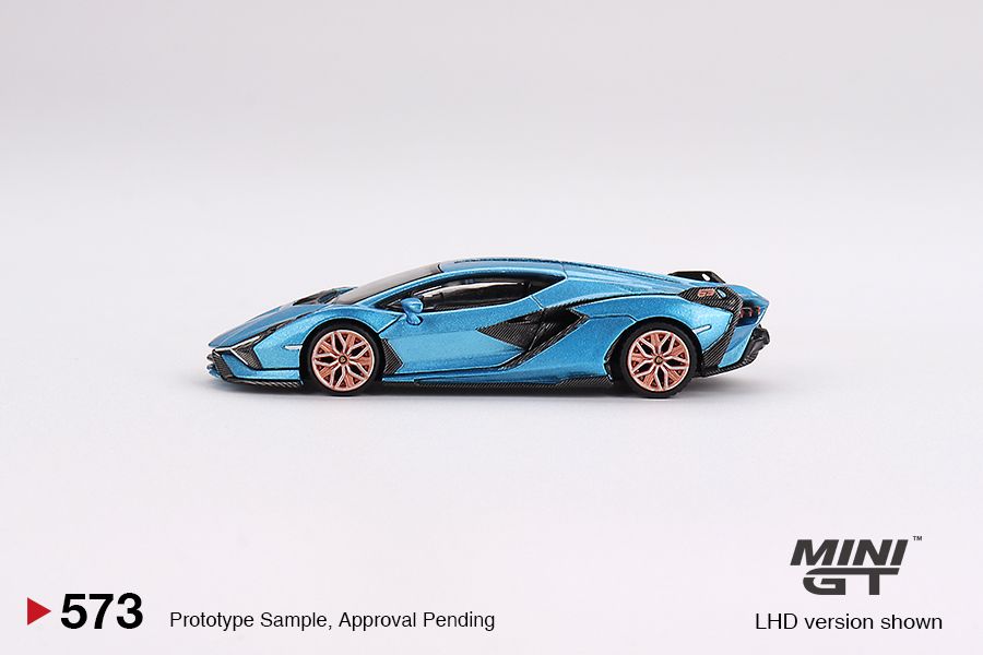  Mô hình xe Lamborghini Sián FKP 37 Blu Aegir tỉ lệ 1:64 MiniGT 