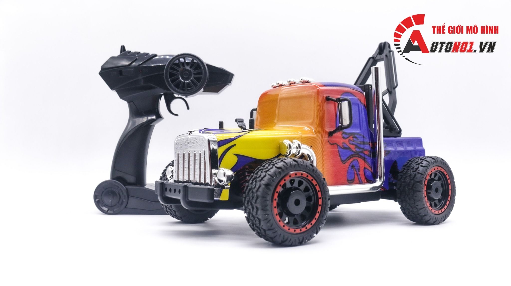  Mô hình xe điều khiển đầu kéo cứu hộ Optimus Prime J901 fire flames 20km/h tỉ lệ 1:16 deer man DK006 