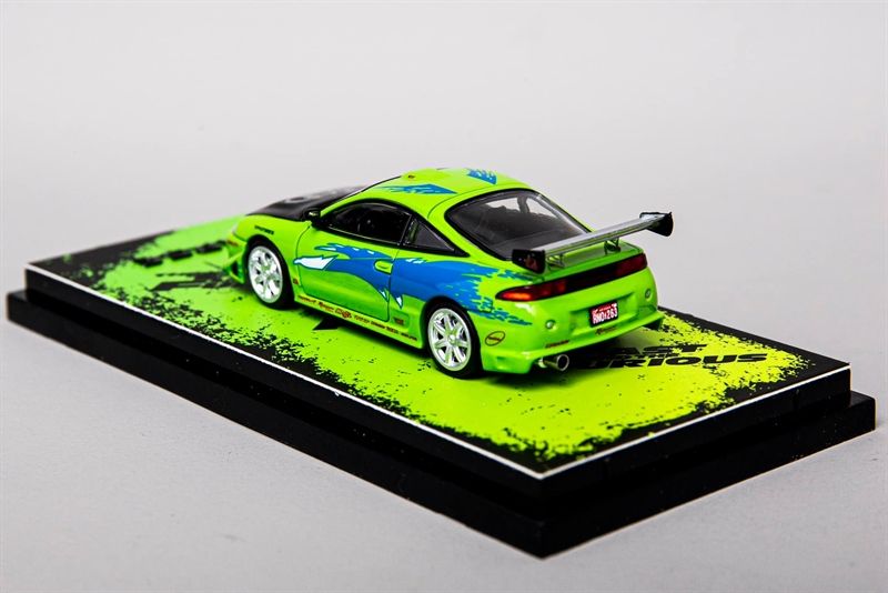 Mô hình xe Mitsubishi Eclipse Fast and Furious Modified Version green tỉ lệ 1:64 Transcend Model TSD OT64080