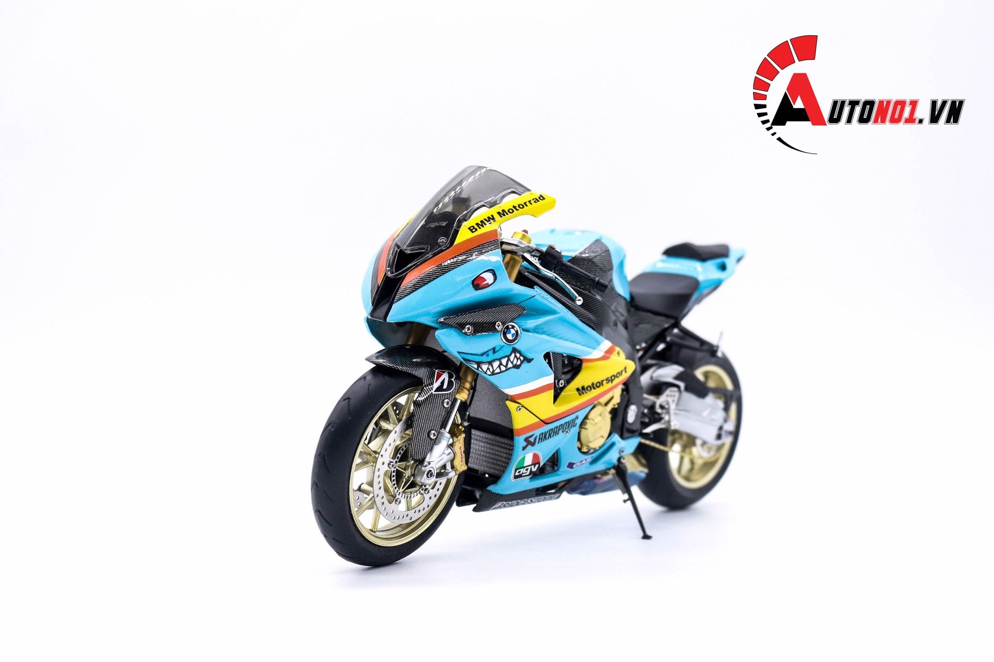  MÔ HÌNH XE ĐỘ BMW S1000RR SHARK CUSTOM 1:10 SCHUCO 