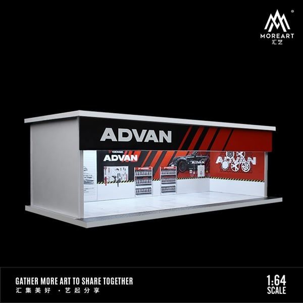 Hộp trưng bày mica mô phỏng Workshop ADVAN kích thước 30x13.3x10cm tỉ lệ 1:64 MoreArt MO914104