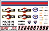  Decal nước độ Martini racing dán mọi nền màu cho xe mô hình tỉ lệ 1:64 DC503 