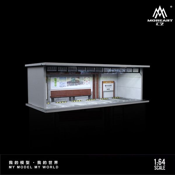 Hộp trưng bày mô phỏng Horikawa Parking Lot Lighting Version Assembly Scene tỉ lệ 1:64 MoreArt MO914059
